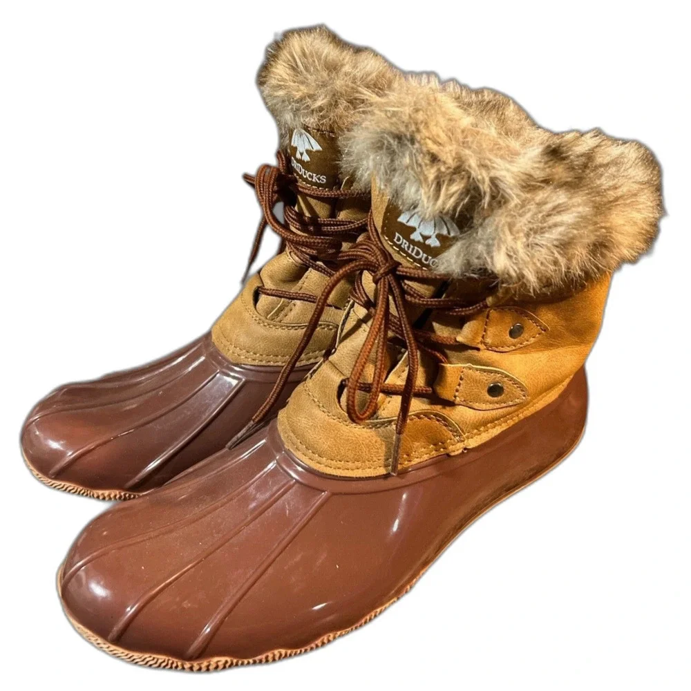 Frogg Toggs DriDucks Bailey Duck Boots Womens 9 Waterproof Fur Lined Snow